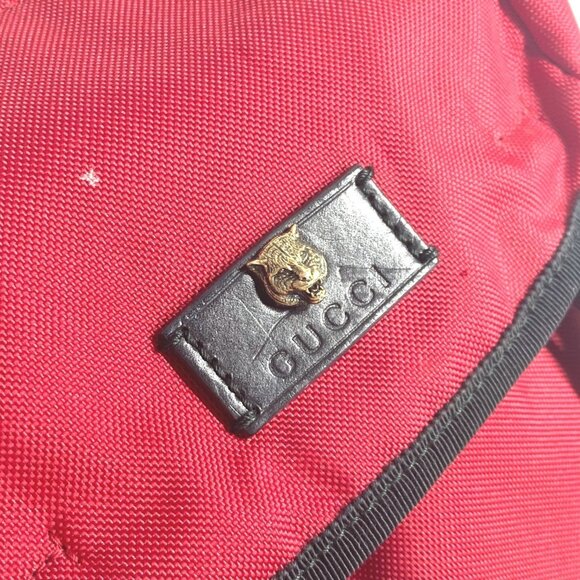 GUCCI Black Canvas Backpack